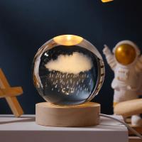 Lámpara De Noche De Cristal 3D Planetario Engravedo Por Láser Sistema Solar Decoración Para Escritorio Regalos De Festival Astronomía - details 9