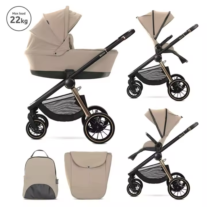 LORELLI Carrito de bebé DUO BIANCA con capazo duro hasta 22 kg de Lorelli - 1