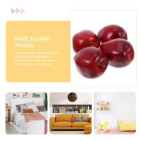 5 Pcs Decoración De Casa Falsa Fruta De Serpiente Roja Modelo Simulación Manzanas Artificiales Para Cocina Decoración Fotografía - details 1
