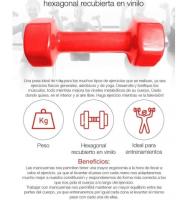 Mancuernas de 3kg con Cubierta de Vinilo Suave Antideslizante para Fortalecer y Tonificar el Cuerpo - details 2