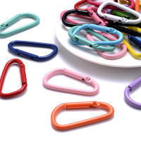 iYOE 5pcs/Lot Carabiner Hook 45x24mm Mix D Colorido Aleación De Metal Clip Para Hacer Joyería Llavero Conector DIY Encuentros - details 3