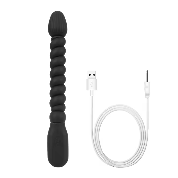 Vibrador Anal Doble Motor Con 10 Velocidades Juguetes Sexuales Para Hombres Y Mujeres Plugs De Anal Estimulador Prostate Massajeador De Silicona 20x2x2cm - 1