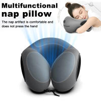 Almohada De Cuello Multifuncional En Forma De U De Espuma Suave De Rebound Lento Para Descanso Viaje Salud Cervical Masaje Almohadas De Tamaño Mediano Material Algodón 100% Relleno De Espuma De Memoria - details 2