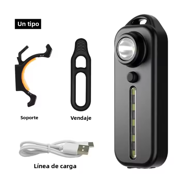 Luz De Emergencia LED Roja Y Azul Con Clip Recargable USB Luz De Seguridad Intermitente Para Hombro Torcha De Aviso Para Bicicleta Luz De Cola De Seguridad - 1