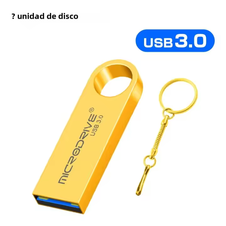 Llavero USB 3.0 De Metal 128GB 256GB 512GB Disco Flash Nuevo Pendrive 32GB 64GB Memoria Stick USB Para Computadora Y Smartphone - 1