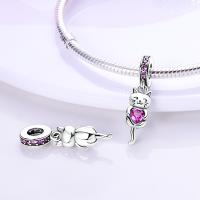 Encantos De Plata De Ley 925 Para Joyería DIY Con Encantos De Gatos Perros Elefantes Indianos Estrellas Y Lunas Para Cumpleaños De Mujeres - details 10
