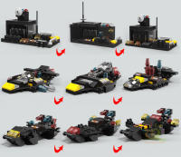 HUIQIBAO SWAT Camión De La Estación Policial Bloques De Construcción Modelo Para Niños Juguetes Educativos Helicóptero Y Coche De Figuras De La Ciudad - details 20