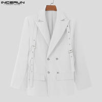 Incuerpo Chaqueta De Hombre Estilo Coreano Casual Manga Larga Solida Con Bolsillo Botones Vintage Ropa Masculina Ajustada - details 6