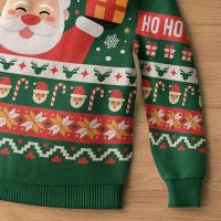 Jersey Navideño Niño Unisex, 100% Poliéster, Estampado Navideño, Cuello Redondo, Multicolor, Manga Larga - details 1