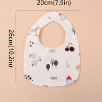 3pcs Bibs Para Bebé En Forma De U Telas Muslin Rotación 360 Grados Algodón Estilo Moda Para Niños Y Niñas Recién Nacidos Y Bebés De 0 a 36 Meses - details 1