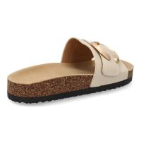 PuntoSalao Sandalias planas cómodas bio en pala para mujer color beige VR5-1757 - details 2