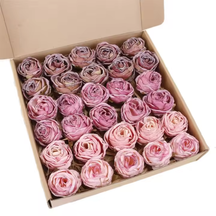 5PCS Rosas Artificiales Con Borde Quemado Decoraciones Para Bodas Y Fiestas Accesorios De Navidad Decoración De Pared Y Hogar Flores De Seda Para Aniversarios Y Baños De Muyño - 1