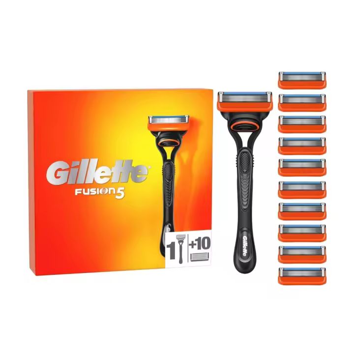 Gillette Fusion 5 Maquinilla de afeitar para hombres + 10 repuestos - 1