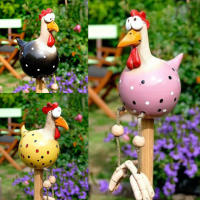 Decoración De Jardín De Resina En Forma De Pollo Divertido Estatua De Hen Y Gallina Para Casa Patio Jardín Decoraciones Rurales - details 0