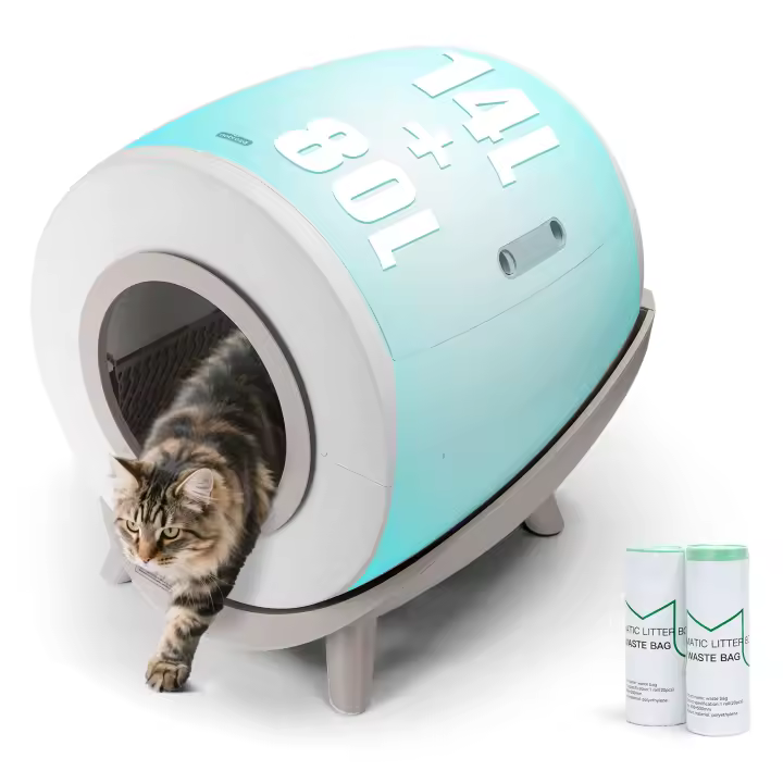 Nobleza - Arenero Autolimpiable Inteligente para Gatos con App, 80L Capacidad, Ideal para Varios Gatos, Incluye 2 Rollos de Bolsas de Basura - 1