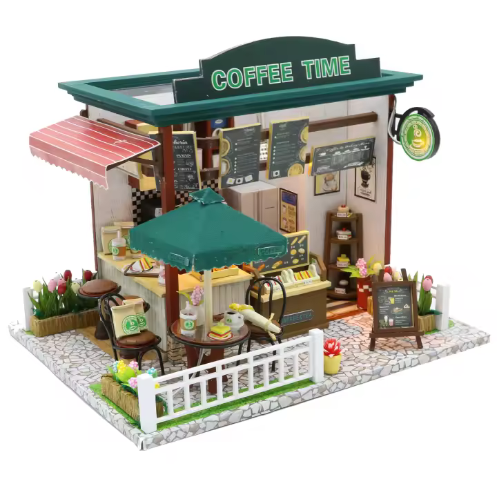 DAM. Maqueta de madera 3D coffee time 20x16x16 cm. 20x16x16cm. - 1
