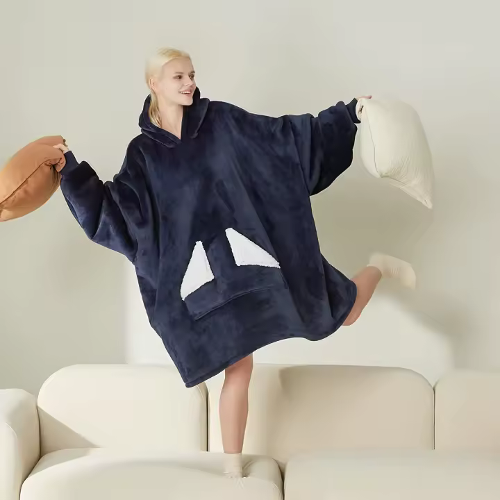 Sudadera con Capucha Grande de Vellón Sherpa Abrigo Cálido y Acogedor para Adultos - 1