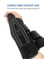 GOBYGO 1Pcs Tornillo Ajustable De Muñeca Placa De Acero Fibra De Carbono Con Correa De Dedo Músculo Guardia De Mano Unisex Negro/Gris Tamaño Libre - details 2