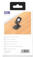 Soporte de Teléfono de Escritorio o de la mesaPRIME-C Base Metálica Plegable, Fijación Fácil con Uso Mano,Uso encima de la mesa Compatible con iPhone y Android, Diseño Estable, Negro - details 0