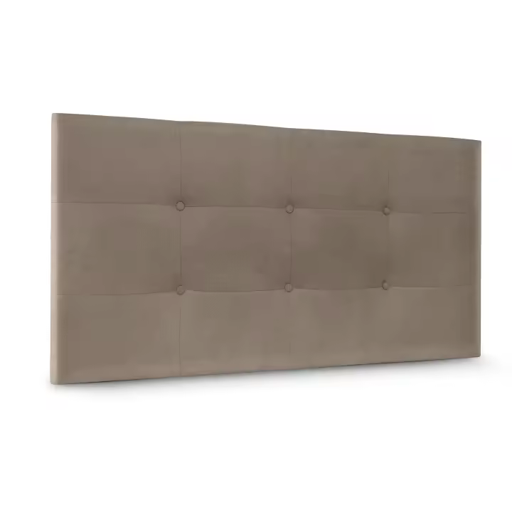 DHOME Cabecero Capitone Tapizado Polipiel o Tela Acualine con 8cm de Grosor Cabezales de Cama Acolchado Capitoné Cabeceros de Cama (Tierra Tela) - 1