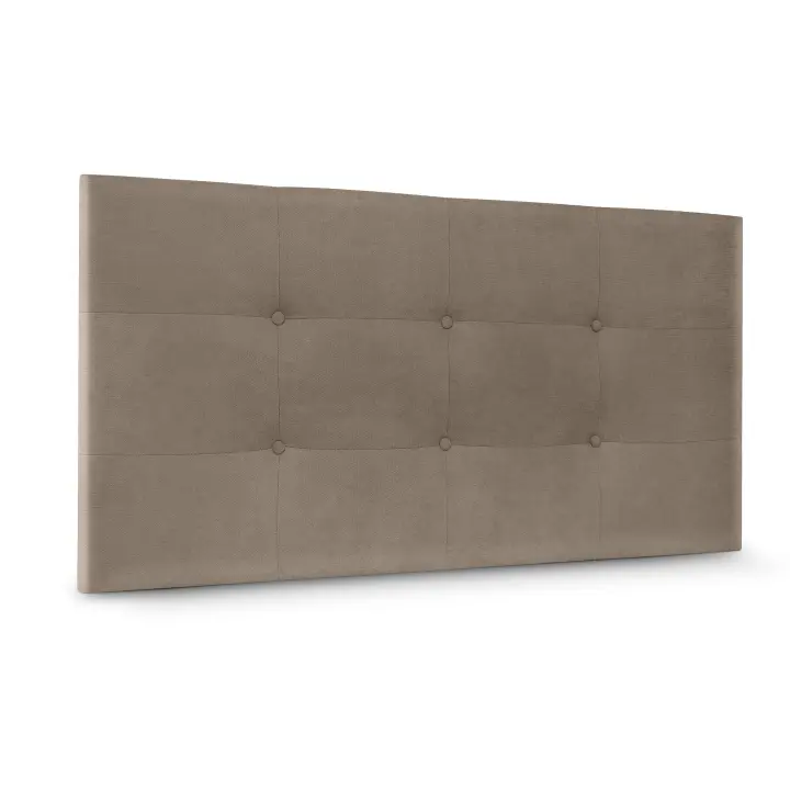 DHOME Cabecero Capitone Tapizado Polipiel o Tela Acualine con 8cm de Grosor Cabezales de Cama Acolchado Capitoné Cabeceros de Cama (Tierra Tela) - 1