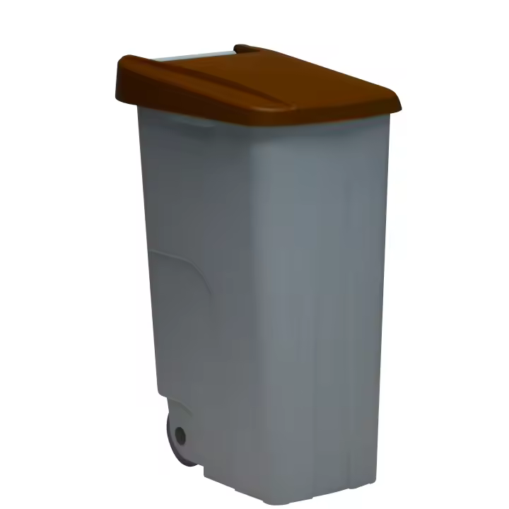 Denox Contenedor Reciclaje 85 Litros Cerrado Encajable con Ruedas - 1