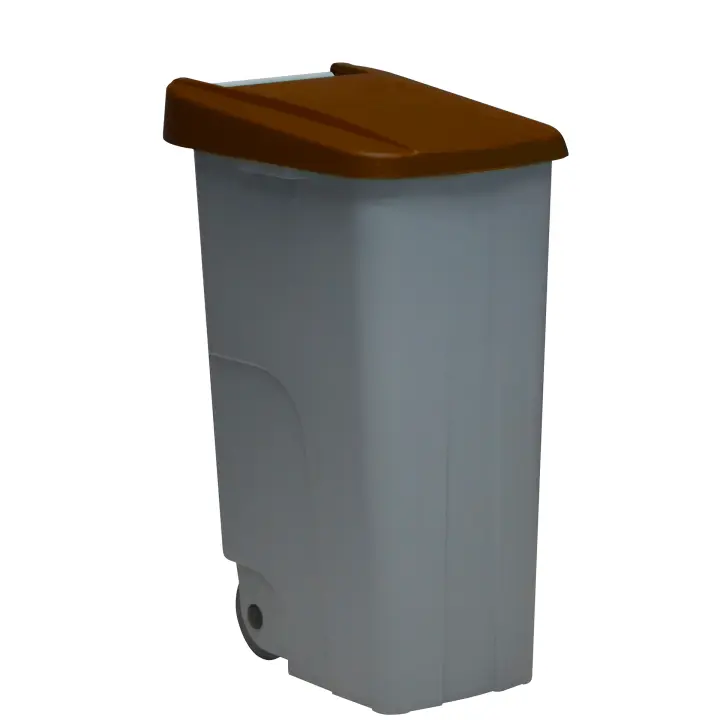 Denox Contenedor Reciclaje 85 Litros Cerrado Encajable con Ruedas - 1