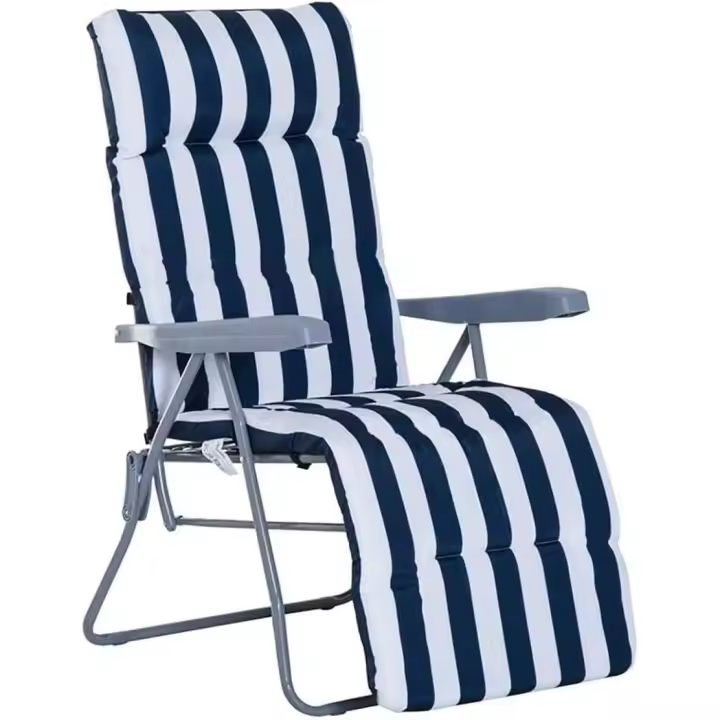 REINO MANSIDI SL Cojín Tumbona 180x55x8cm Raya Azul - 1