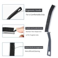Cepillo De Limpieza Para Espacios Pequeños 6/2pcs Duros De Acero Inoxidable Para Baño Y Cocina Cabeza Angulada Para Juntas De Azulejos Resistentes Y Ecológicos - details 1