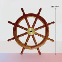 Decoración náutica de madera de boj - Timón de barco pirata para pared, artesanía costera para dormitorio - details 4