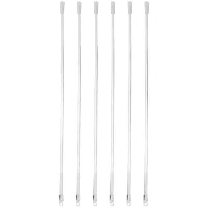 6 Pcs Varilla De Cierne De Cortina Veneciana Repuesto Para Cepillo De Cortina Con Gancho Acrílico Para Ventana - 1