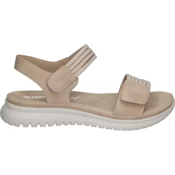 AMARPIES | Sandalias planas Amarpies para Mujer – Sandalias en Color Beige – Sandalias Cómodas Con Cierre de Velcro – Ajuste Máximo - Fáciles de poner y quitar – Estilo Casual – Modelo ABZ26586 - 1