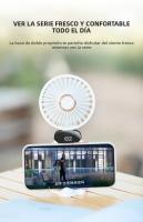 Abanico Portátil Mano 3000mAh Plegable 5 Velocidades Recargable USB Soporte De Teléfono Estación De Trabajo Pantalla De Pantalla - details 12