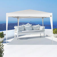 Cenador plegable y ajustable en altura 300x300x240/250 cm blanco Aktive - details 6