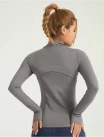 MOV-Chaqueta de fitness empalmada, Bolso elástico transpirable, chaqueta de yoga Deportiva para Corver y Cycling,Chaqueta de ropa de yoga deportiva de carrera, manga larga con cuello alto delgado, ropa de gimnasia deportiva - details 16