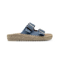 Calzados soraia, Sandalias con Plataforma de Yute y Doble Hebilla, Chanclas con Plataforma de Esparto y Tiras Festoneadas, Calzado Casual con Plataforma de Yute y Diseño Cómodo Liso Bohemio - details 7