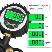 Gauge De Presión De Neumáticos Digital LCD 200 PSI Con Iluminación Retro Reflectante Medidor De Vehículo Tester De Inflado De Neumáticos - details 4