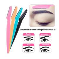 Conjunto De 6/12 Piezas Afeitadora De Cejas Segura Para Rostro Y Cuerpo Colores Mixtos Herramientas De Maquillaje Pequeñas Con Cubierta - details 4