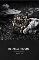 Reloj Deportivo Militar NAVIFORCE NF9236 Para Hombre Con Pantalla Doble Impermeable Resistente Al Choque Cuero Dual Display Reloj De Pulsera Calendario Semanal Alarma Cronógrafo - details 3