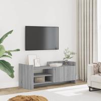 vidaXL Mueble para TV madera contrachapada negra 100x35x40 cm en color Negro/Gris hormigón/Marrón roble y más | almacenamiento funcional diseño moderno para baño dormitorio sala - details 3