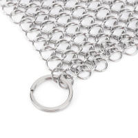 Limpieza Mágica De Hierro Fundido Con Cadena De Anillo Pequeño Limpia Arrugas Resistente Al Rust Never Rust Cepillo De Limpieza De Acero Inoxidable 4-8 Pulgadas - details 8
