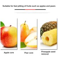 Aguja De Manzana De Acero Inoxidable Retirador De Semillas Y Cortador De Frutas Y Verduras Herramienta De Cocina Ecológica Y Resistente - details 5