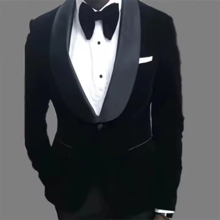 Chaqueta De Sastre Para Hombre Negra De Alta Calidad Estilo Formal Para Ocasi\u00f3n Elegante Y Adecuada Para Fiestas - 1