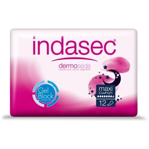 INDASEC Dermoseda Maxi Good Night   12 uds Compresa para Incontinencia