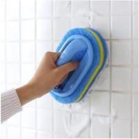 Cepillo De Limpieza Multifuncional Para Baño Y Cocina Con Mango Ergonómico Esponja De Ducha Cepillo De Escobilla Para Inodoro Y Bañera Material Plástico - details 0