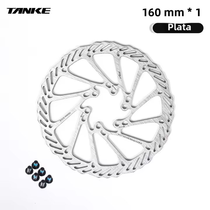 TANKE Disco De Freno Para Bicicleta 140/160/180/203mm 2 Piezas Con 12 Tornillos Flejoso Acero Inoxidable Para MTB BMX Y Carretera - 1