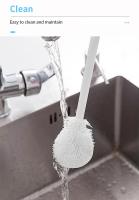Cepillo De Botella De Silicona Con Mango Largo Para Limpieza De Botellas Frascos Y Vidrieras Cepillo De Limpieza Para Copas Herramientas De Limpieza - details 5
