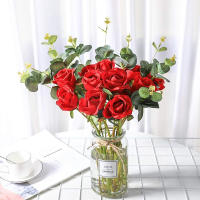 1/3/5Pcs Rosa Artificial 50cm Flores De Seda Para Decoración De Bodas Casamientos Hogar Jardín Decoración De Habitaciones - details 3