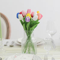 5/10Pcs Bouquet De Tulipes Artificiales PE Espuma Flores Falsas Para Decoración De Bodas Ceremonias Hogar Jardín Decoración De Fiesta - details 8