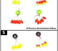 MNFT 60Pcs Bolas De Flotación Ovaladas Rojas Y Amarillas Accesorios Para Pesca De Carpa Mini Bolas De Flotación Para Pesca En Oceano Y Barco - details 5